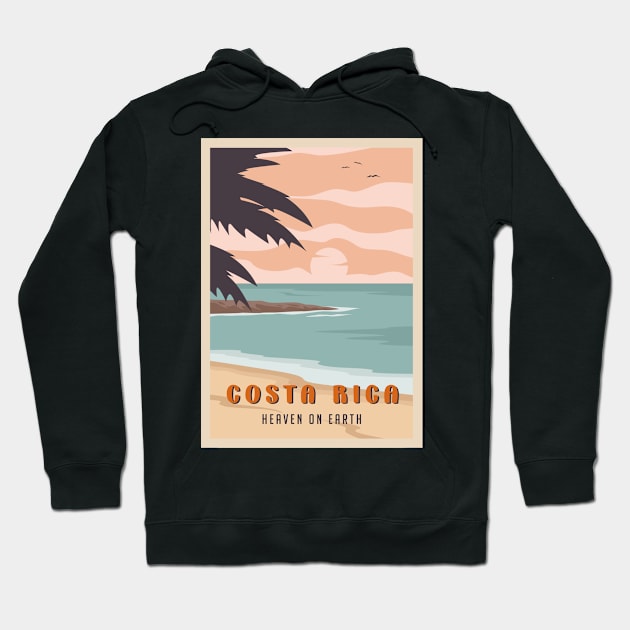 Costa Rica travel destination poster Hoodie by NeedsFulfilled